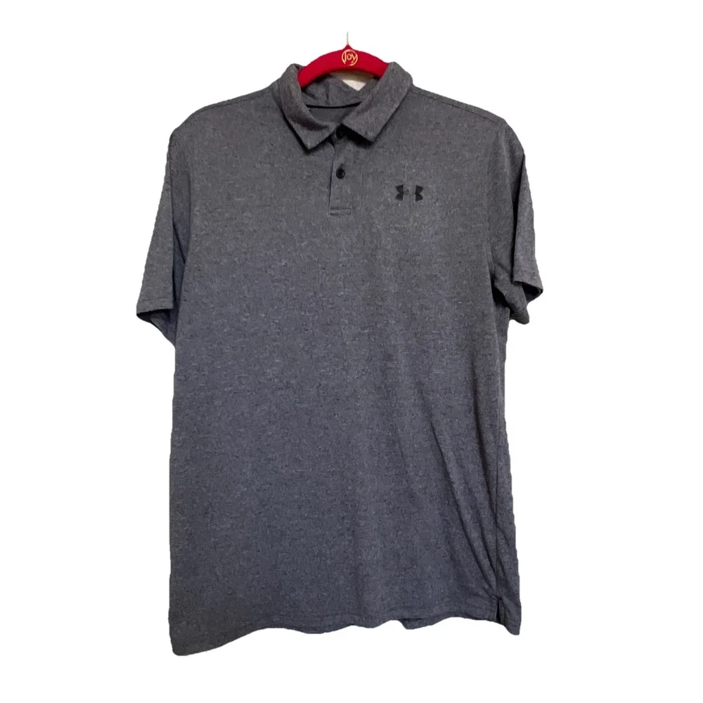 Under Armour‎ Youth XL Short Sleeve Heat Gear Polo Gray